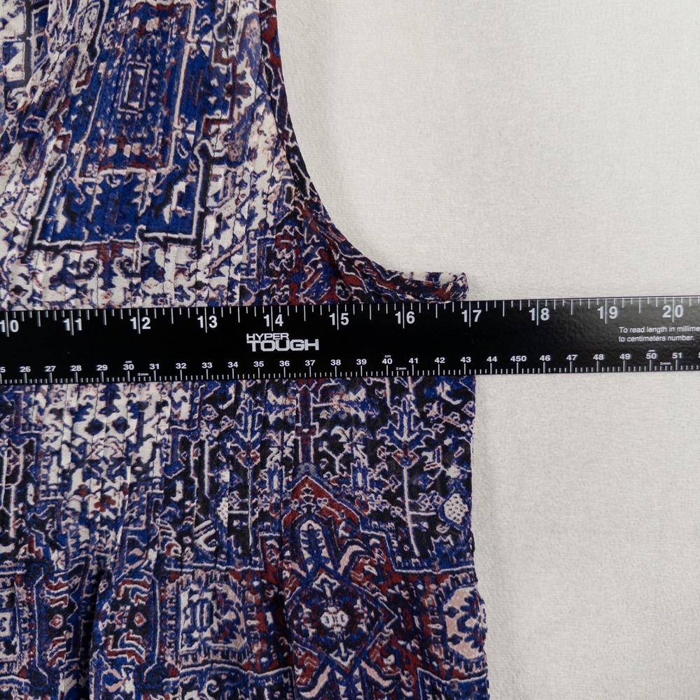 Joie Tank Top Womens Sz Small Red White Blue Geometric Silk Sheer Boho Festival - Picture 6 of 9
